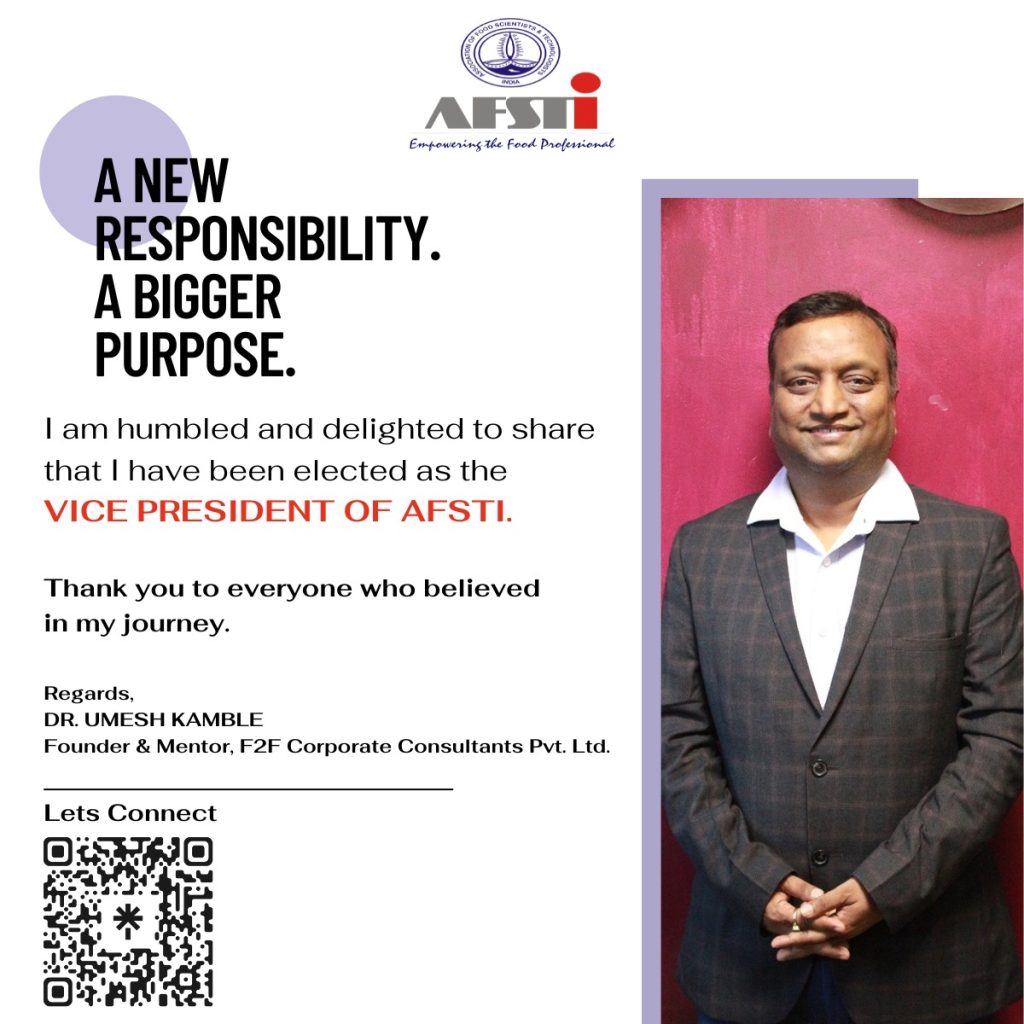 
Umesh Kamble Elected as National Vice President of AFSTI